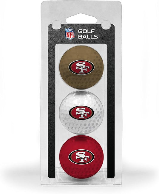 Team Golf NFL Regulation Size Golf Balls, 3 Pack, Full Color Durable Team Imprint