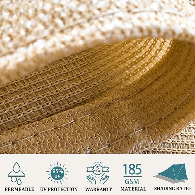 Shade&Beyond 12'x26' Sun Shade Sail Canopy Rectangle, UV Block Breathable - Image 3