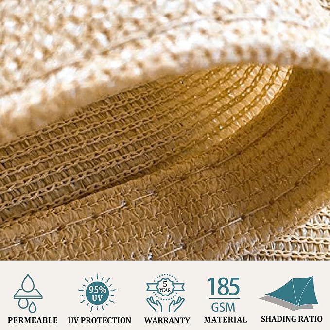 Shade&Beyond 12'x30' Sun Shade Sail Canopy Rectangle, UV Block Breathable - Image 3