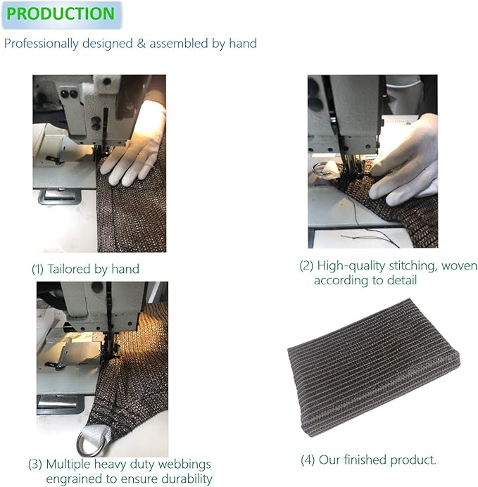 Eden's Decor Straight Flat-Edged Sun Shade Sail Rectangular 7' x 14' Wheat - Image 4