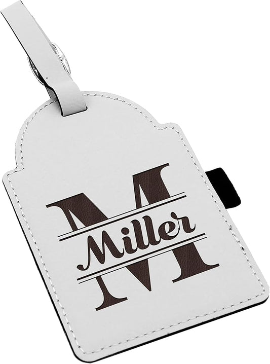 Custom Engraved Golf Luggage and Bag Tag - Personalized Golfing Accessories Gift for Golfer, Mom, Dad, Him, Her (White)