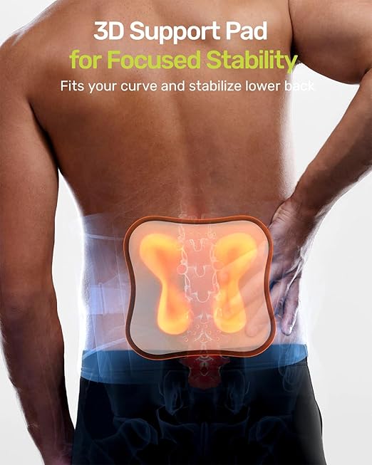 Back Brace for Lower Back for Women Men, Elastic Back Support Belt with 8 Stays for Lifting at Work, Breathable Soft Lumbar Support, Blue XL