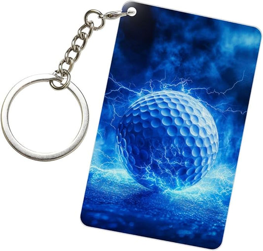Keychain - Rectangular Acrylic Keychain Daily Key Ring Car Key Fob Holder 2X3 Inch