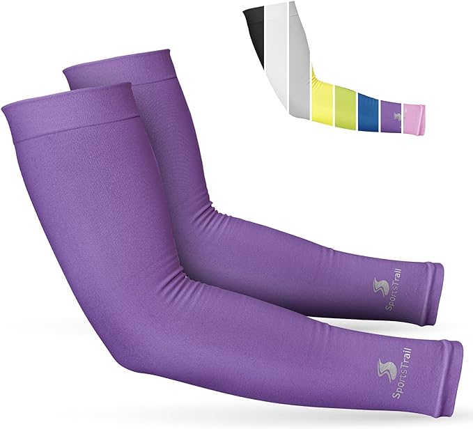 SportsTrail Cooling Arm Sleeves for Men & Women – Breathable, UV Sun Protection, Sports Arm Sleeves for Women, Men & Youth