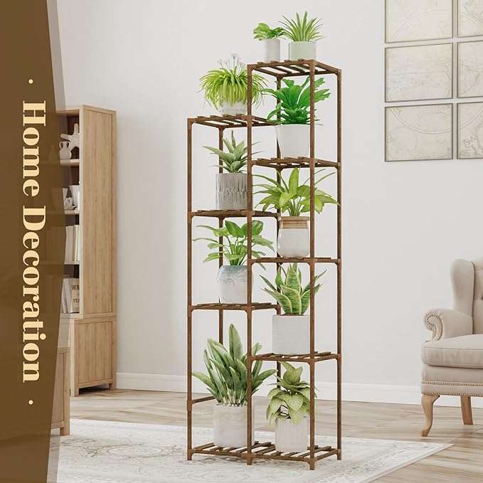 Bamworld 62 " Tall Plant Stand for Indoor Plants Outdoor Corner Plant Shelf | - Image 5