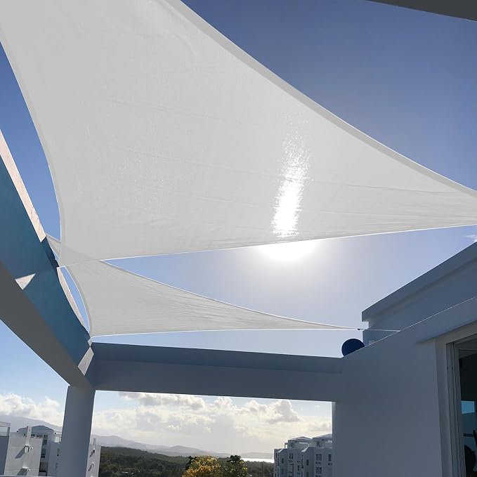 SUNNY GUARD Custom Size 10'x15'x18' Silver Grey Sun Shade Sail Right Triangle by SUNNYGUARD