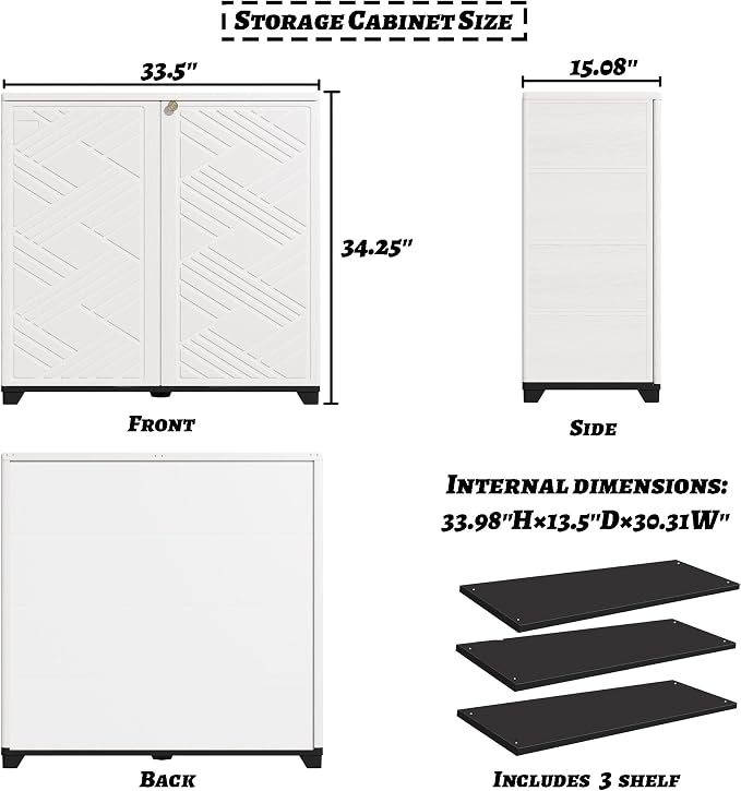 Mrosaa Outdoor/Indoor Storage Box, Resin and Plastic Storage Cabinet Waterproof - Image 4