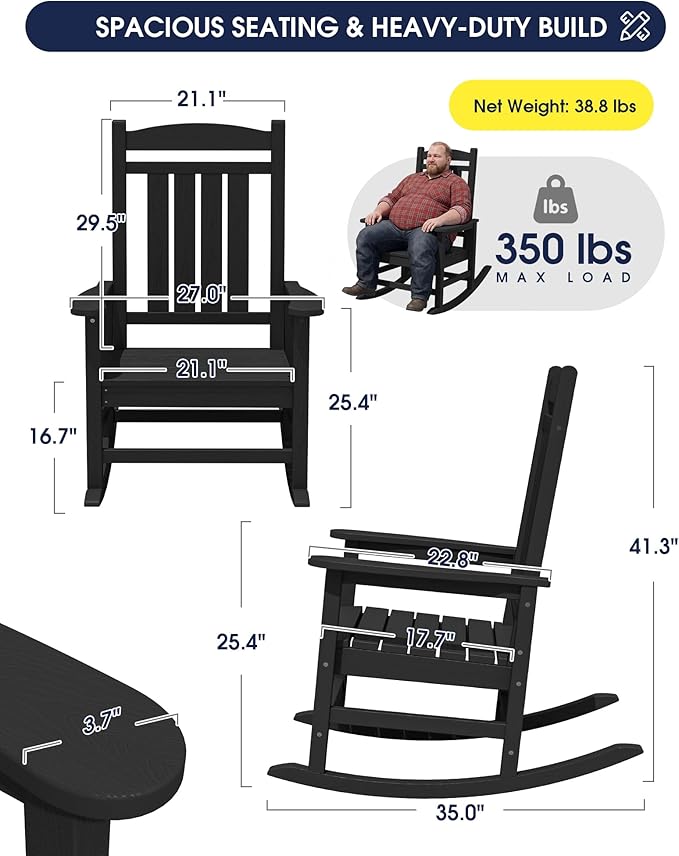 Oversized Outdoor Rocking Chair - Image 3