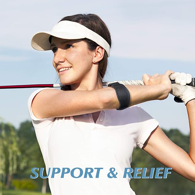 AGPTEK Elbow Brace for Tendonitis and Tennis Elbow 2 Pack, Tennis Golfers Elbow Support Arm Band Pain Relief Elbow Wrap Weightlifting Elbow Strap with Compression Pad for Men & Women, Grey