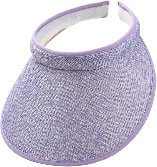 Cloth Covered Slip-On Visor for Women, Adjustable Cap Sports Sun Visors for Men