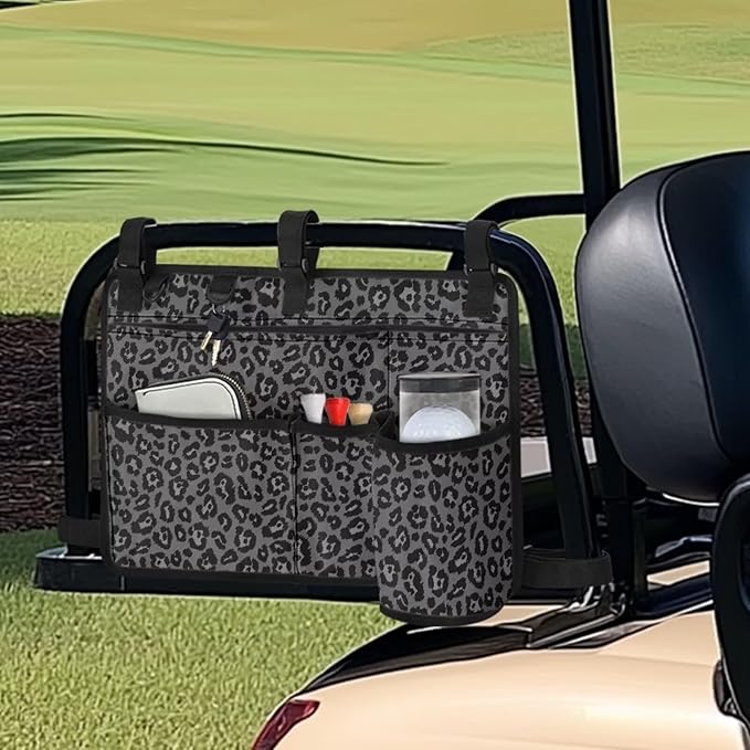 Golf Cart Rear Seat Organizer Storage Bag Large Capacity Golf Cart Accessory for Club Car, Wheelchair and Walker