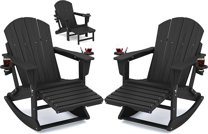 Adirondack Rocking Chair Set of 2 by KINGYES