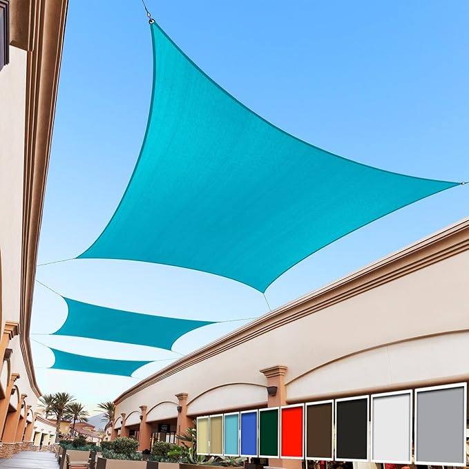 Royal Shade 9' x 15' Turquoise Rectangle Square Sun Shade Sail Order to Make by RoyalShade