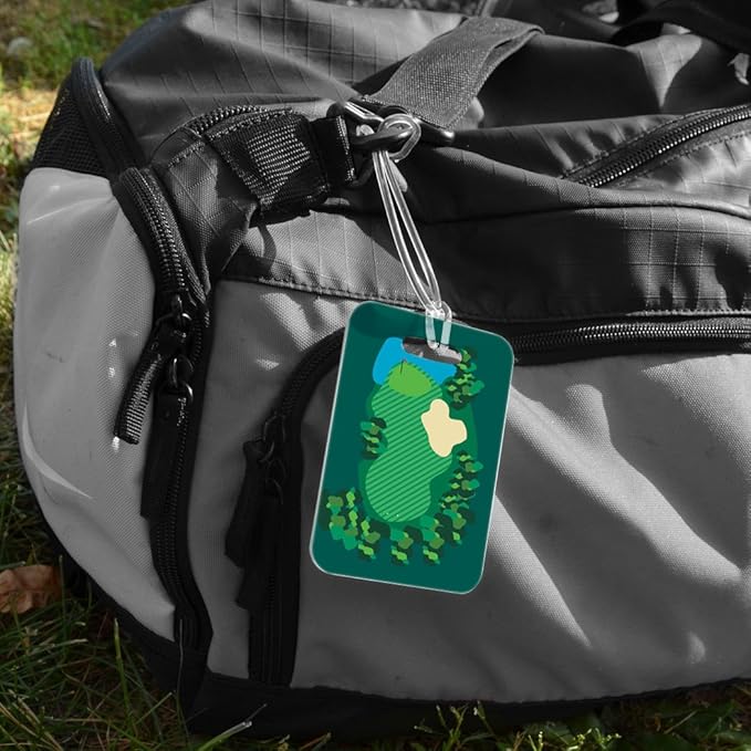 ChalkTalkSPORTS Golf Luggage & Bag Tag | Golf Course | No Personalization on Back | Medium