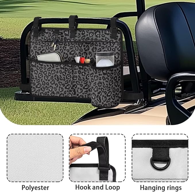 Golf Cart Rear Seat Organizer Storage Bag Large Capacity Golf Cart Accessory for Club Car, Wheelchair and Walker