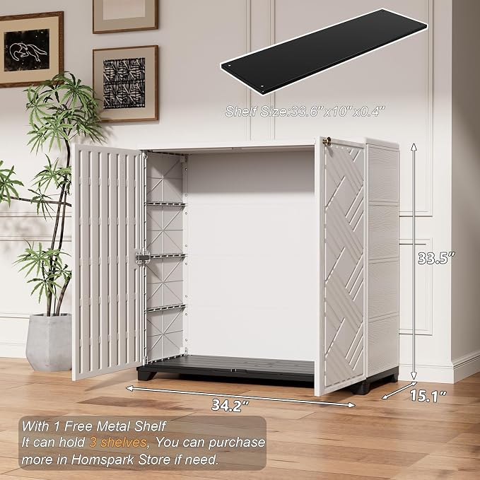 HOMSPARK Indoor/Outdoor Storage Cabinet - Image 7