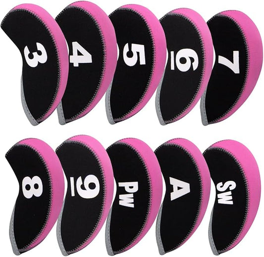 Golf Iron Covers for Golf Clubs Neoprene Golf Iron Cover Set 11pcs/10pcs Golf Iron Headcovers Golf Club Head Covers Fit All Brands