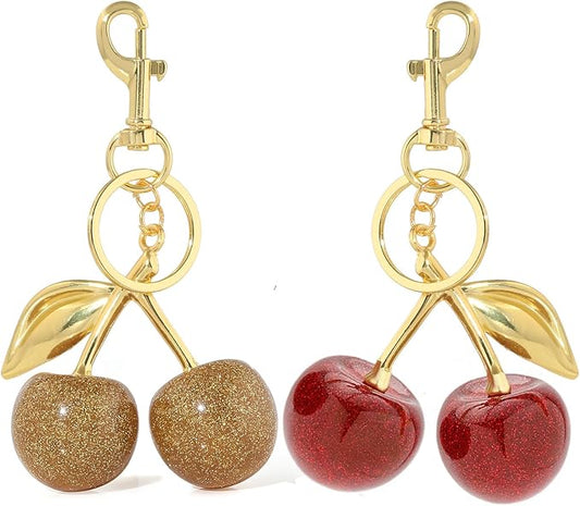 Fruit Bag Charm Purse Charms Keychain Strawberry Cherry Accessories Keychain For Women Birthday Valentine Day Gifts