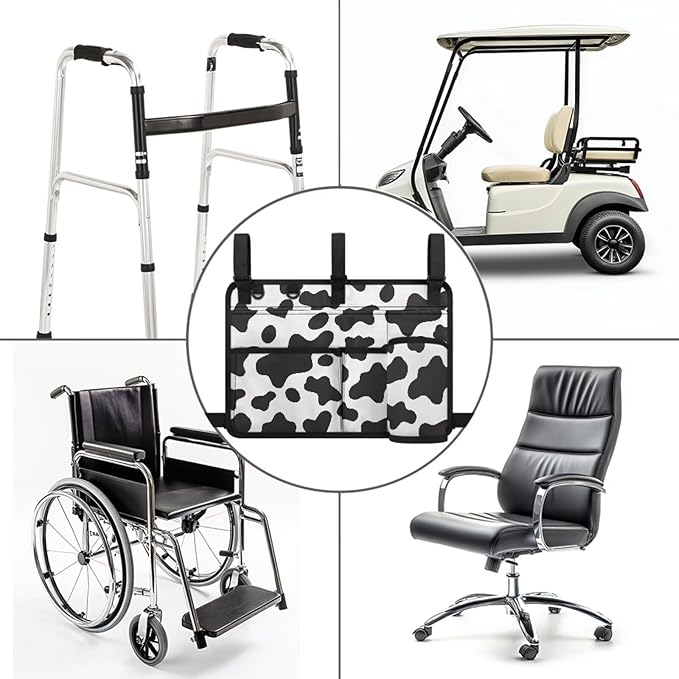 Golf Cart Rear Seat Organizer Storage Bag Large Capacity Golf Cart Accessory for Club Car, Wheelchair and Walker