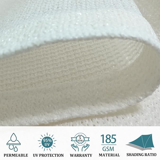Shade&Beyond Custom Sun Shade Sail 7'x10'x12.2' Triangle Sun Sail Shades Patio - Image 3
