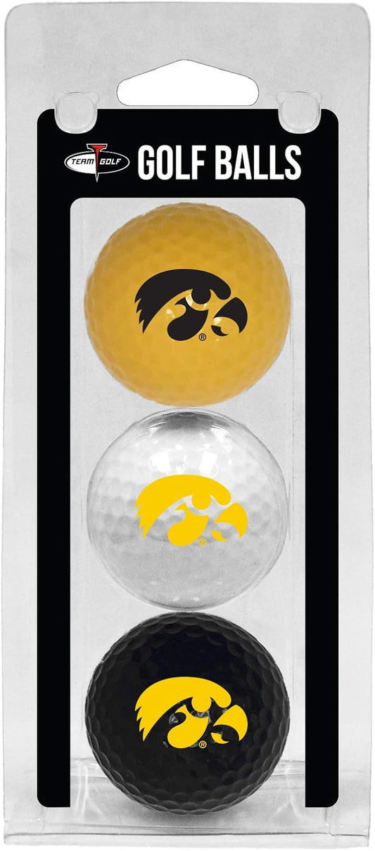 Team Golf NCAA Regulation Size Golf Balls, 3 Pack, Full Color Durable Team Imprint
