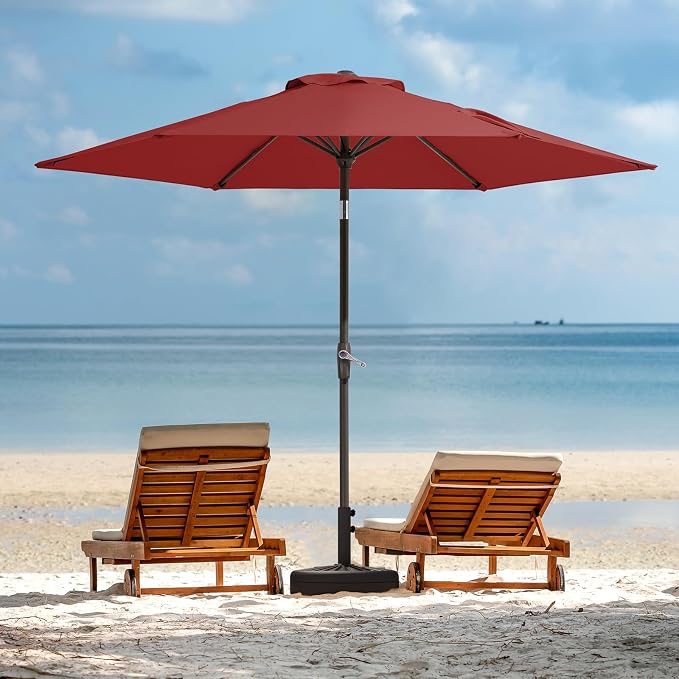 JEAREY 7.5 ft Outdoor Patio Umbrella, Table Umbrella, Tilt & Crank lift - Image 9