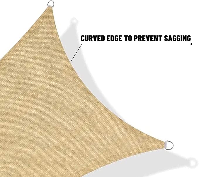 SUNNY GUARD Custom Size 5'x10' Sand Sun Shade Sail Rectangle UV Block Shade - Image 7
