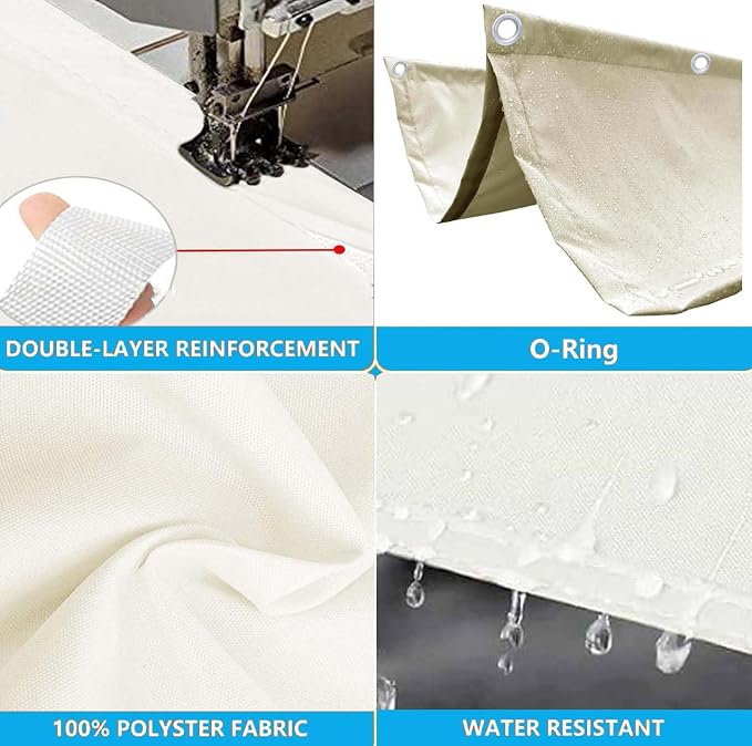 Retractable Waterproof Wave Sun Shade Canopy Pergola Cover Shade Sail Awning 4' - Image 3