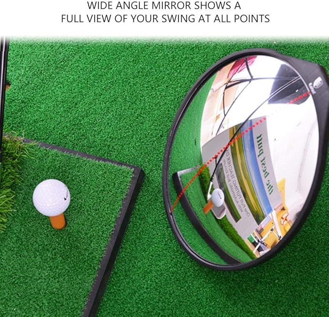 Golf Training Mirror, 360-Degree Swing Analysis Tool for Putting & Full Swing Correction