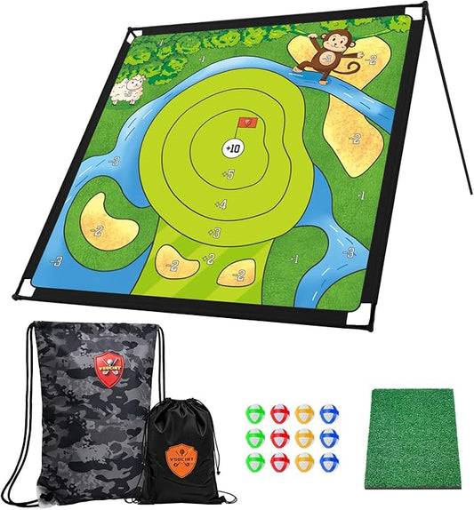 Golf Chipping Practice Game 78" x 78" Indoor Outdoor Games for Adult and Family Golf Training Set