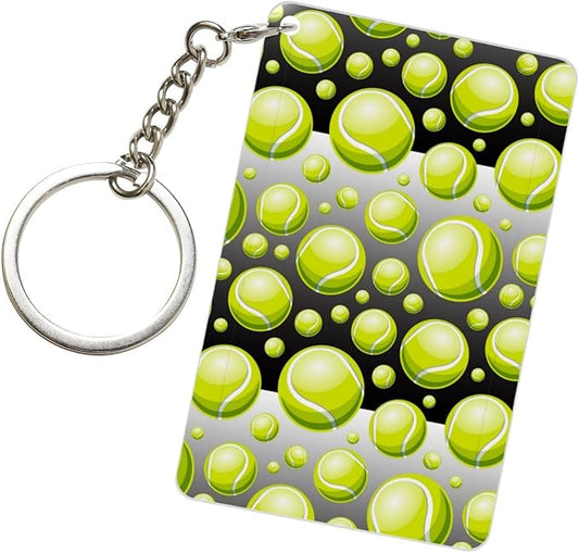 Golf Keychains Rectangular Acrylic Keychain Daily Key Ring Car Key Fob Holder 2X3 Inch