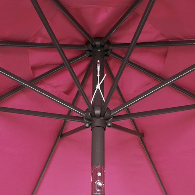 9' Outdoor Patio Umbrella, Outdoor Table Umbrella, Yard Umbrella, Market - Image 3