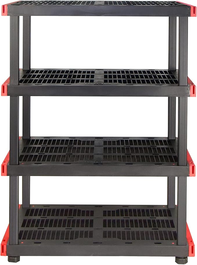 CX Craftsman 4-Tier Heavy Duty Plastic Storage Shelves, Garage Organization | - Image 4