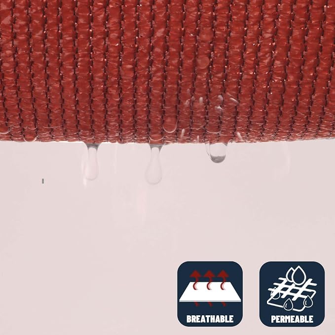 SUNNY GUARD Custom Size 12'x14' Terra Red Sun Shade Sail Rectangle UV Block - Image 5