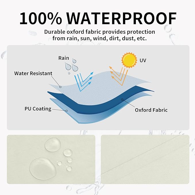 Easy-Going 100% Waterproof Outdoor Curtains 54x120 inch, Gazebo and Pergola 2 - Image 2