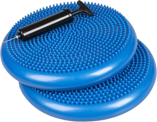 Balance Disc for Chair Wiggle Seat for Sensory Kids Wobble Cushion for Desk Office Exercise - Improve Stability Core Strength Posture Attention - 13” Diameter 2 Pack with Hand Pump