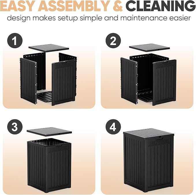 56 Gal Waterproof Outdoor Storage Box UV Resistant Deck Box | Durable resin - Image 7
