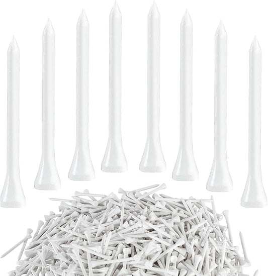 Bamboo Golf Tees 1000 PCS, 2-3/4 inch(70mm) & 3-1/4 inch (83mm) Length, Stronger Than Wood Tees