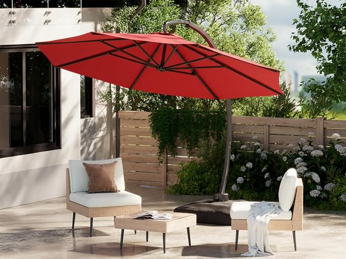 ENSTVER 11FT All Aluminum Cantilever Patio Umbrella - Image 6