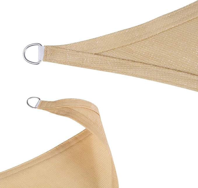 Sun Shade Sail 10' x 10' x 10' Sand Triangle Shade Canopy | Outdoor sun shade - Image 7