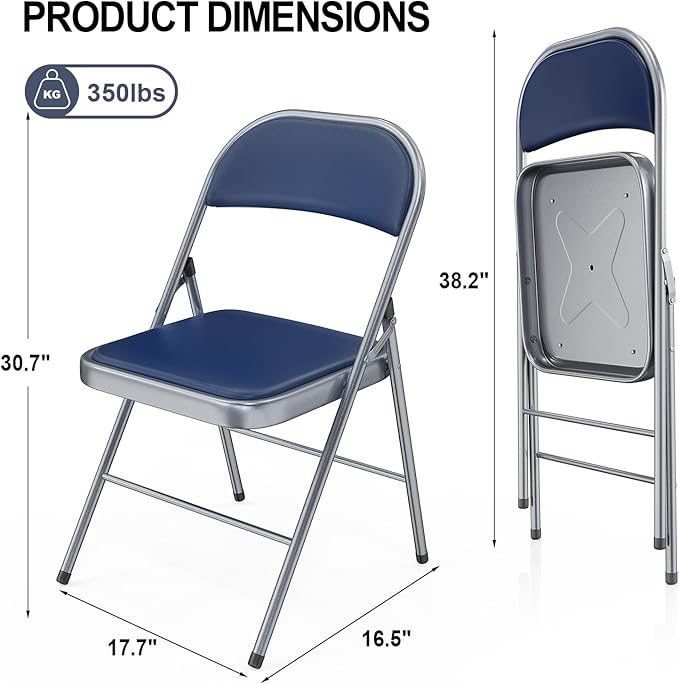 VINGLI 6 Pack Folding Chairs - Image 3