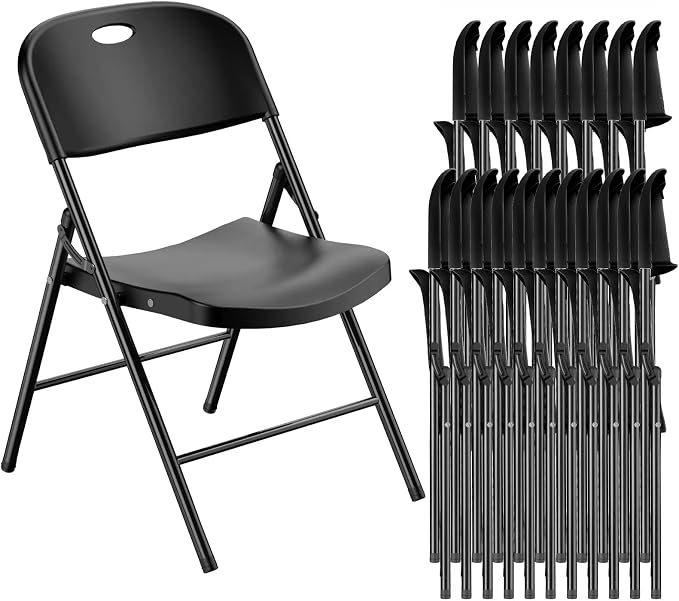 Nazhura 350 Weight Limit Heavy Duty Plastic Folding Chair by NazhuraGoodCompanionAtHome