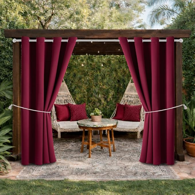 Waterproof Outdoor Curtain W52 x L84 by DivaenCamino