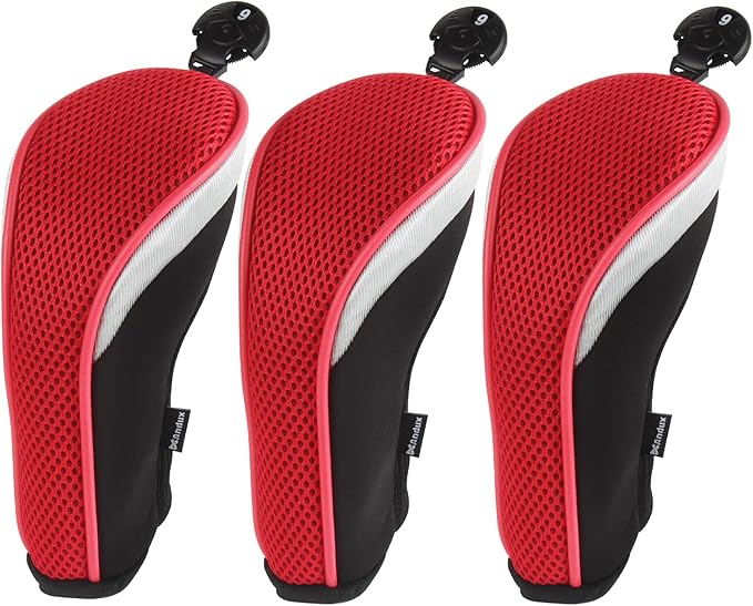 Andux Golf Hybrid Club Head Covers with Dial No. Tag Pack of 3 (All The Same Size)