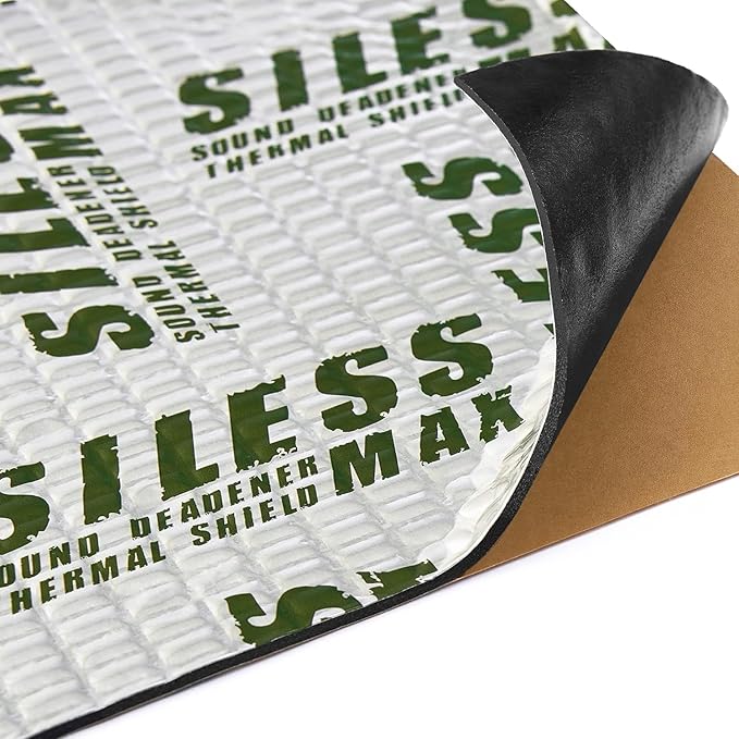 Siless Max 120 mil (3mm) 6 sqft Car Sound Deadening mat - Butyl Automotive Sound Deadener - Noise Insulation and Vibration Dampening Material (6 sqft)