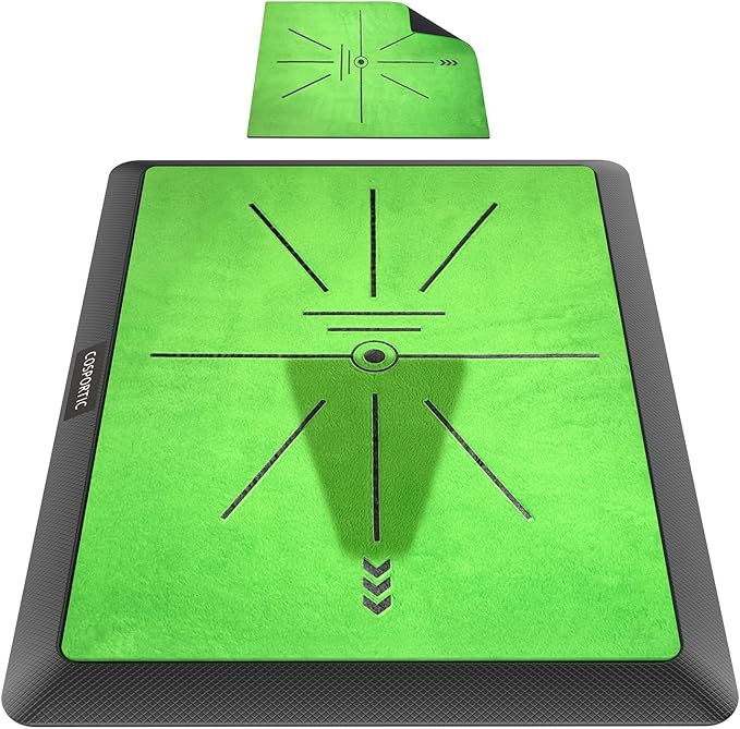Golf Hitting Mat, Golf Training Mat for Swing Path Feedback Detection Batting,Extra Replaceable Golf Practice Mat 16"x12", Golf Gifts for Men Women for Home Indoor Outdoor