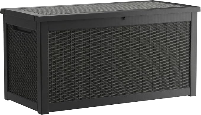 325 Gallon Outdoor Storage Box Resin Deck Box All Weather Waterproof Large by Decksplore%E2%80%94BuiltforOutdoor