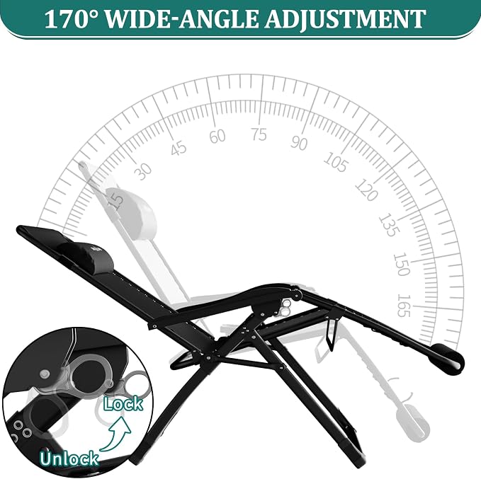 UDPATIO Oversized Zero Gravity Chair Patio Reclining Chairs - Image 7