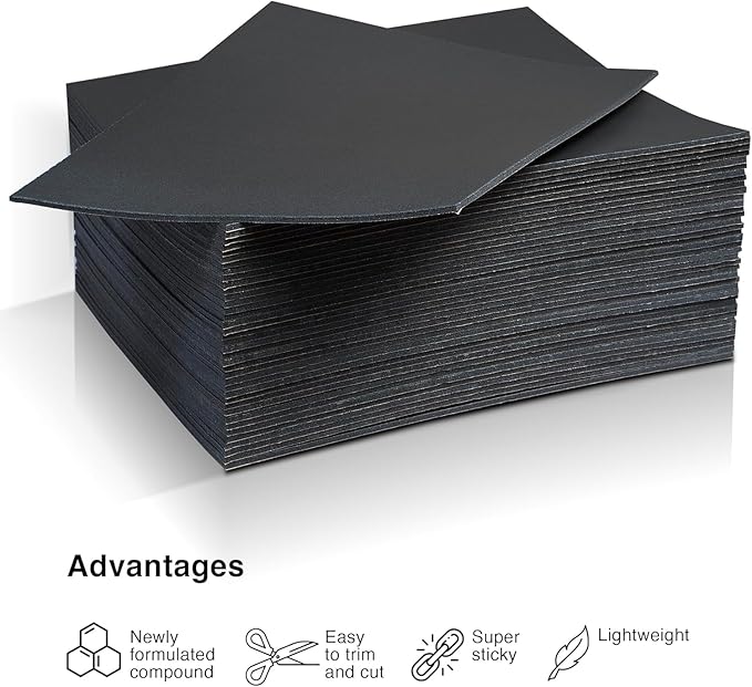 Siless Liner 157 (4 mm) mil 9 sqft Car Sound Deadening Closed Cell Foam & Heat Insulation mat - PE Foam Sound Deadener Material & Heat Barrier