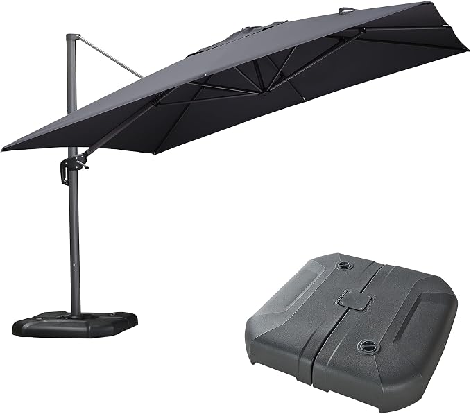 PURPLE LEAF Patio 11.5' x 11.5' Telescopic Umbrella by PURPLELEAF